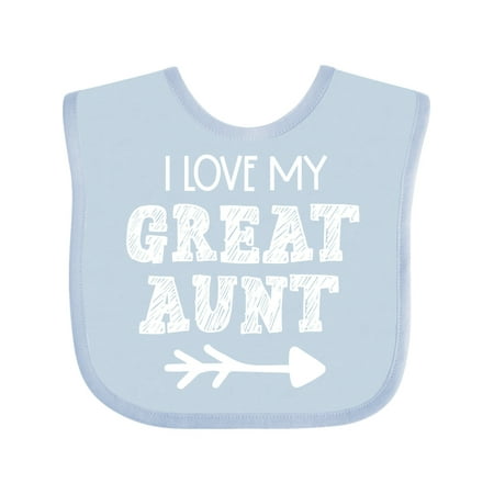 

Inktastic I Love My Great Aunt with Arrow Gift Baby Boy or Baby Girl Bib