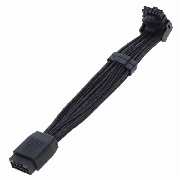 ATX3.0 12VHPWR 600W Male to Female 16Pin Cable Straight Head to Elbow Line 16P