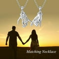 thumbnail image 4 of Matching Necklaces S925 Sterling Silver Pinky Promise Matching Couple Necklace Best Friend Necklaces Jewelry Gift for Women Men, 4 of 6