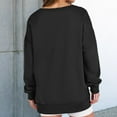 thumbnail image 4 of Mohiass Womens Oversized Sweatshirt V Neck Long Sleeve Tunic Lightweight Pullover 2025 Fashion Loose Cozy Tops Black M, 4 of 4