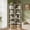 White, variant on Vividwood 6 Tier Corner Bookshelf, L Shaped Bookcase with Solid Wood Posts,Vintage American Display Shelf for Home Office, Living Room, Bedroom, Kitchen