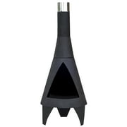 La Hacienda UK LTD 63" Extra Large Black Steel Chimenea