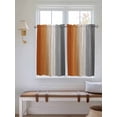 thumbnail image 6 of Kitchen Curtains 54 Inches length, Burnt Orange Gray Ombre Window Treatment Curtain Drapes, Vintage Farmhouse Wooden Decorative Window Curtains for Bedroom Cafe, 52"x54", 2 Panels, 6 of 7
