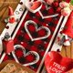 thumbnail image 4 of Camino de mesa Mode Buffalo Plaid Love Hearts para San Valentín, decoración de mesa de comedor de temporada para fiestas en interiores, 33 x 183 cm, 4 of 5