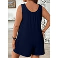 thumbnail image 6 of SHEWIN Plus Size Romper for Women Sleeveless Casual Summer Tank Jumpsuit with Pockets, Sizes 1X-5X, 6 of 10