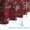 thumbnail image 6 of Red Christmas Snowflake Pattern Shower Curtain 84"x72" ,Bathroom Decorative Shower Curtains Set with 12 Hooks,Modern Waterproof Washable Shower Curtain, 6 of 6