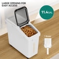thumbnail image 2 of Cubo de almacenamiento de harina YITAHOME de 50 l/40 kg con ruedas, cuchara y tapa, color blanco, 2 of 7