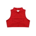 thumbnail image 5 of Zaldita Kids Girls 2Pcs Tracksuit Gymnastics Dance Sports Bra Crop Tops with Boyshorts Tankini Red&Black 10, 5 of 7