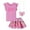 Pink, variant on Barbie Tank Top, Satin Skirt and Side Bag 3 Piece Outfit Set Gingham Toddler to Big Kid