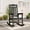 Classic Black, variant on Oversized HDPE Outdoor Rocking Chair, All-Weather High Back Porch Rocker, Gray