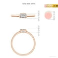 thumbnail image 5 of ANGARA Natural Emerald-Cut Diamond Solitaire Ring in 14K Rose Gold for Women (Size-5x3mm| Color-I-J| Clarity-I1-I2) | April Birthstone, Anniversary, Jewelry Gift for Women | Natural Diamond Ring, 5 of 9