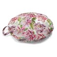 thumbnail image 1 of Botanical Round Floor Cushion with Handle, Natural Theme Realistic Flowers Motifs Peonies and Leaves Images Floral Art, Decorative Pillow for Living Room & Dorms, 18" Round, Multicolor, by Ambesonne, 1 of 4
