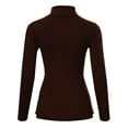 thumbnail image 3 of FashionMille Women's Ribbed Slim Fit Lightweight Long Sleeve Turtleneck Sweater, 3 of 4