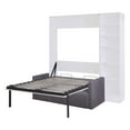 thumbnail image 4 of CoSoTower Full Size Murphy Bed Wall Bed with Sofa,With Shelves,White, 4 of 9