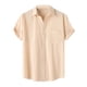 thumbnail image 2 of pstuiky camisetas de hombre, Camisa hawaiana informal de manga corta con cuello vuelto y botones para hombre camisetas de hombre s, 2 of 9