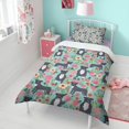 thumbnail image 4 of Cute Pitbull Terriers Dog and Flowers Duvet Cover and Pillowcase Set for Single Bedding, Bedroom Accessories for Kids Teens, 4 of 5