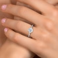 thumbnail image 4 of Gem Stone King 925 Silver and 10K Rose Gold White Topaz and Lab Grown Diamond Engagement Ring for Women | 1.85 Cttw | Round 7MM | Gemstone November Birthstone | Size 6, 4 of 6