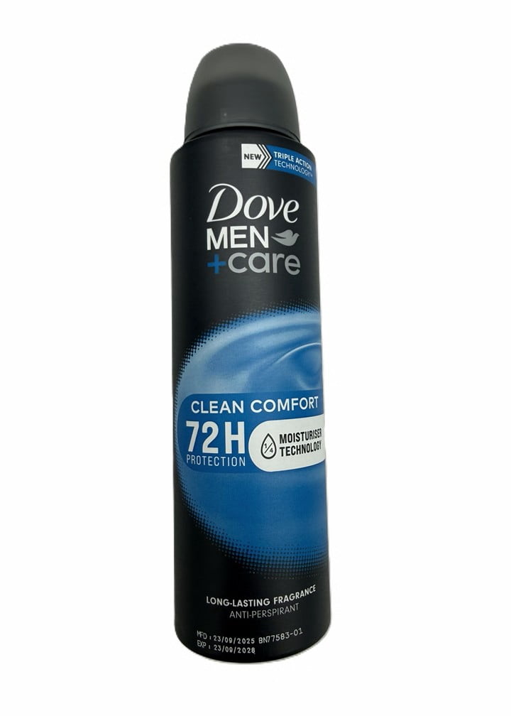 Pack of 7 Dove Men 72hr. Protection 150ml Each