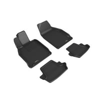 3D MAXpider Custom Fit Kagu Floor Mat (Black) Compatible with Porsche 911 Carrera/Convertible/S/4/4S (991/991.2) 2012-2019 (992) 2020-2024 - Full Set