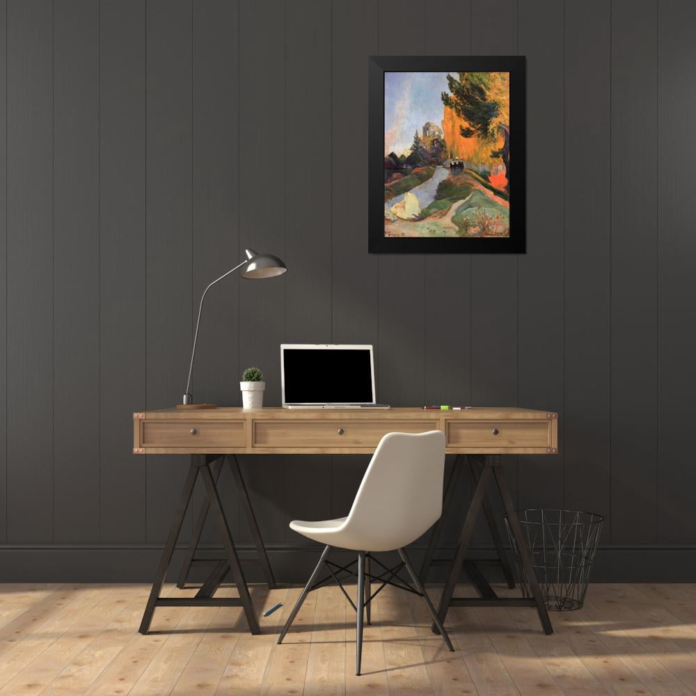 Gauguin, Paul 19x24 Black Modern Framed Museum Art Print Titled - Les Alyscamps