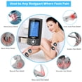 thumbnail image 2 of Unidad TENS EMS de doble canal Belifu con 12 electrodos, 24 modos de estimulación muscular, masajeador electrónico de pulsos para aliviar el dolor, bridas de sujeción y bolsa de almacenamiento con cor, 2 of 5