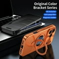 thumbnail image 3 of Dteck Magnetic Metal Case for iPhone 17 Pro,Shockproof Full Body Protective Case Compatible with Mag Safe Built-in Privacy Screen Protector with Ring Holder Stand Cover,Darkpurple, 3 of 5