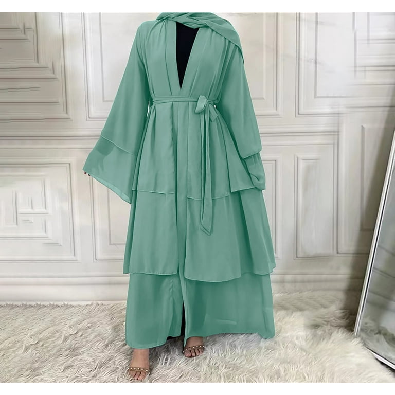 slim fit dress slacks Mint Green Embroidery Abaya with Intricate Bead Detailing