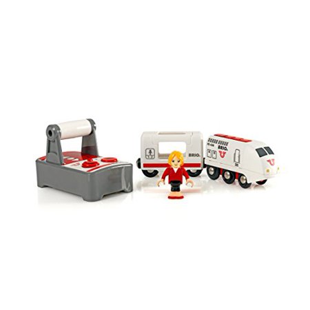 BRIO World - 33510 Remote Control Travel Train | 4 Piece Train Toy for Kids Ages 3 and Up Multi