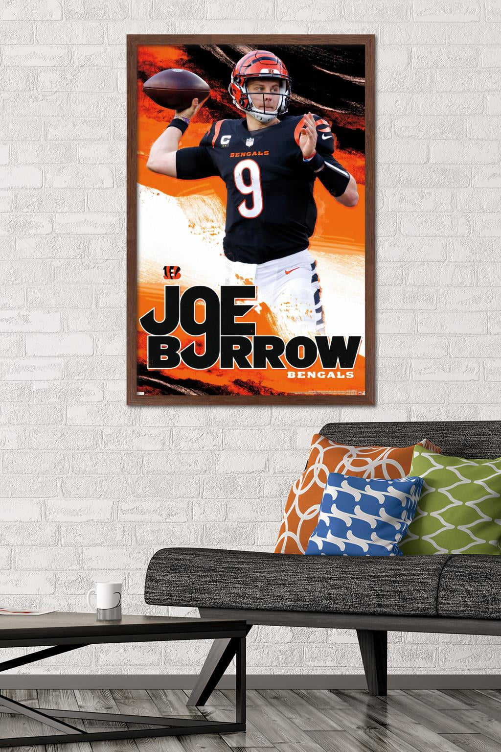 NFL Cincinnati Bengals - Joe Burrow 22 Wall Poster, 22.375" x 34" Framed