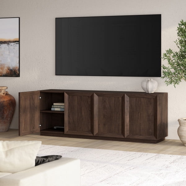 Morse Rectangular TV Stand for TV's up to 75" in Alder Brown