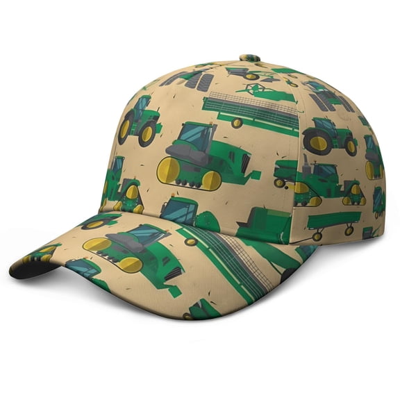 Truck Construction Vehicle Baseball Cap – Adjustable Dad Hat Featuring Cartoon Car and Fire Truck Design, Comfortable Snapback