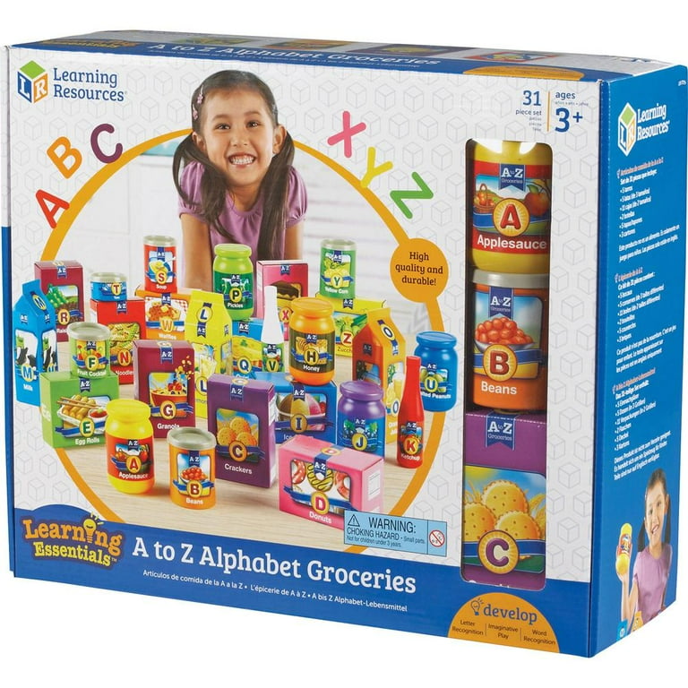 Learning Resources, LRN7729, A-Z Alphabet Groceries Activity Set