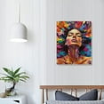 thumbnail image 4 of Shiartex African American Woman Wall Art Black Art Poster Graffiti Canvas Painting Picture for Living Room 16x20 in/12x16 in, 4 of 5