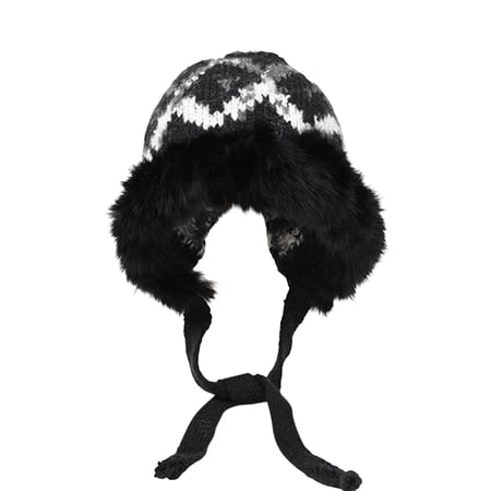 UTSJKR Unisex Outdoor Thick Knitted Warm Hat Fleece Lined Thermal Insulation Cycling Running Cold Resistant Autumn Winter Versatile Headwear Black