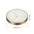 thumbnail image 2 of Uxcell 10" Wall Clock Battery Operated Silent Non Ticking Round Clock, White/Rose Gold 2Pack, 2 of 6