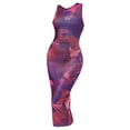 thumbnail image 6 of Ruyang Women's Summer Bodycon Tie Dye Dress Sleeveless Crew Neck Mesh Cocktail Party Maxi Dresses 2024 Casual Plus Size Dress, 6 of 6