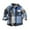 style-01 Blue, variant on Kogui Baby Flannel Shirt Boys Girls Long Sleeve Flannel Plaid Shirt Button Down Shirts Handsome Casual Fashionable Tops Shirts Size 18 24 Months (Coffee,18-24 Months)