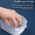 thumbnail image 3 of Nail Soaking Bowl Nail Soak Tray with Nail Polish Remover Tools Manicure Bowls with Cuticleblue double foam hand bowl, 3 of 5