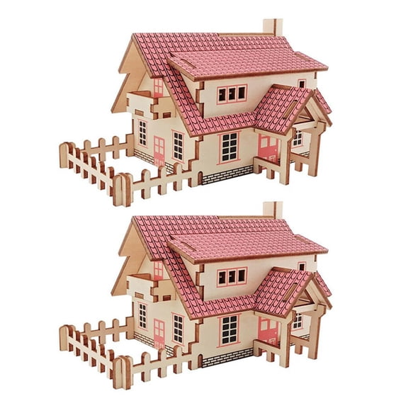 LOLIPPYY 2 Sets 3D Puzzle House Model Set For Home Decoration Fun