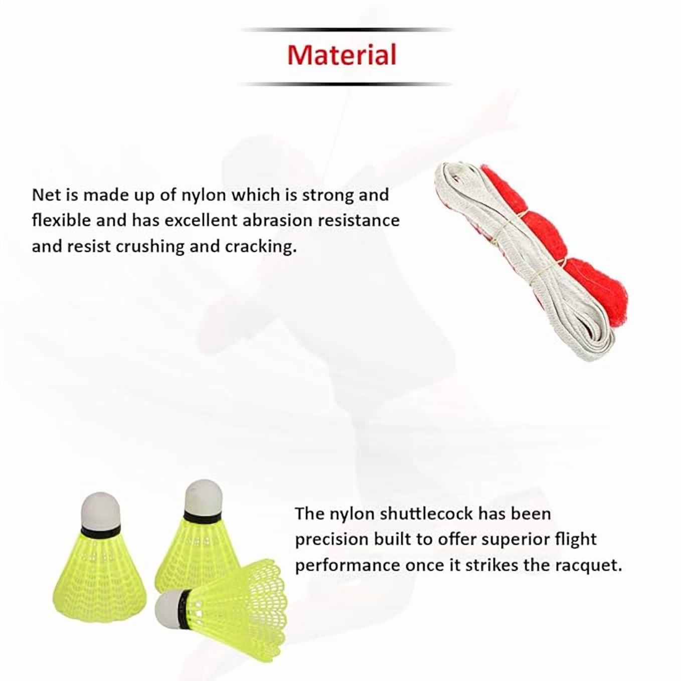 Badminton Racket Set of 2-2 Multi-Coloured Wide Body Aluminium Badminton Rackets