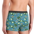 thumbnail image 4 of Men's Boxer Briefs, Cute Limes Leaves Flowers Blue Soft Comfy Mens Underwear Boxer Briefs Breathable With Widen Waist, 4 of 7