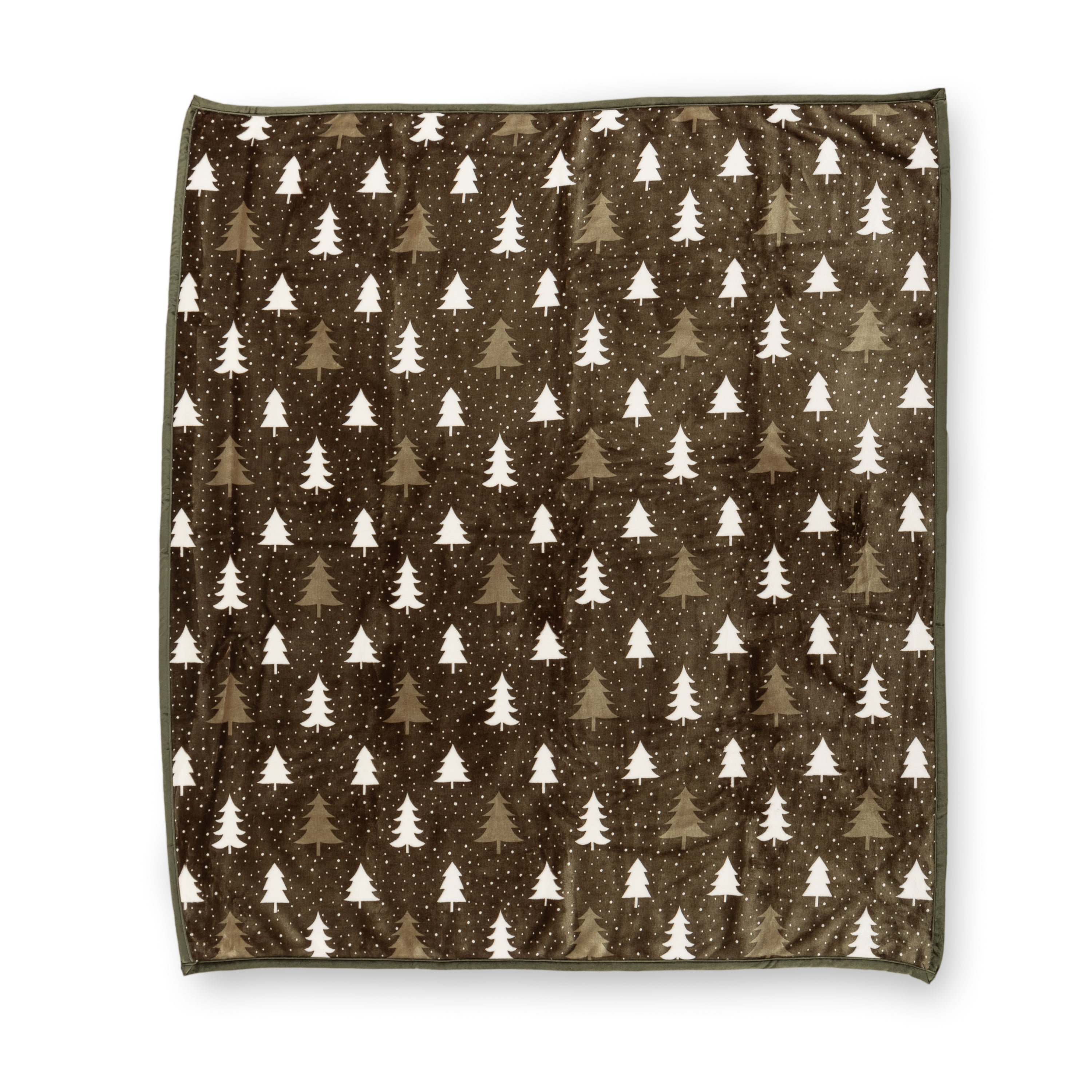 Better Homes & Gardens  Printed VelvetLoftTM Reverse  Faux Shearling Adult Throw, 50”  x 60”, Sea Turtle Trees