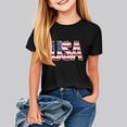 thumbnail image 2 of FamilyThread Kids American USA Flag Patriotic T Shirts 4th of July Summer T-Shirt for Boys Girls Short Sleeve American Flag Holiday Patriotic Tops, 2 of 7