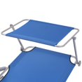 thumbnail image 3 of vidaXL Chaise Longue avec Auvent Bleu Acier, 3 of 5
