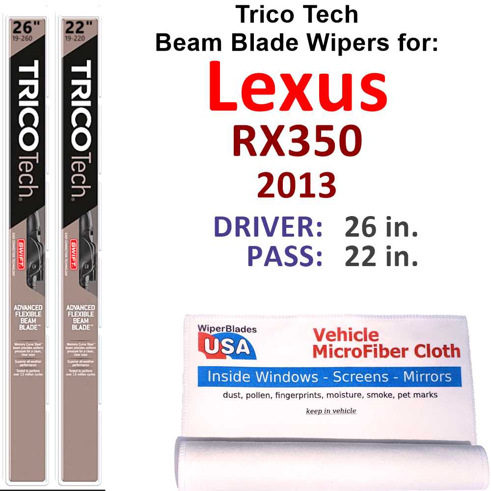 2013 Lexus RX350 Beam Blade Wipers (Set of 2)