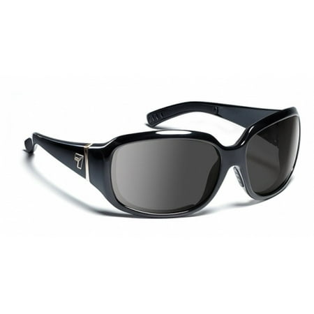7 Eye Mistral AirDam Womens Sunglasses, Glossy Black Frame, Frame, SharpView Gra