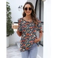 thumbnail image 6 of Zeagoo Tunic Tops for Women Business Casual Puff Short Sleeve Summer Outfit Loose Fit Shirt Crewneck Flowy Blouses, 6 of 6