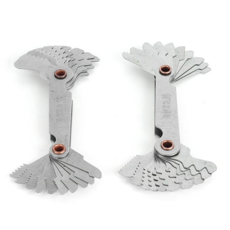 

Garosa 2Pcs Thread Gauge 60° Imperial 55° Stainless Steel 20 Blades Screw Pitch