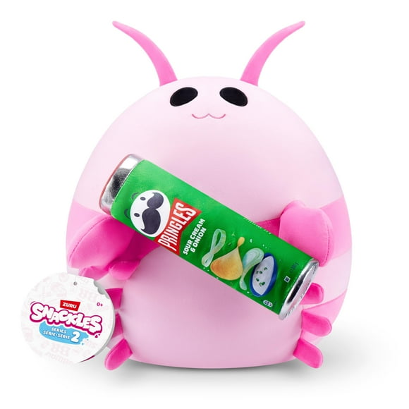 Snackles Series 2 Shrimp & Pringles 16 Inch Plush by ZURU, Ultra Soft Plush, Collectible Plush with Real Licensed Brands, Stuffed Animal, Giftable