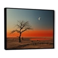 thumbnail image 2 of Designart "Charming Minimalism In Orange And Blue Desert Nature Scenes" Africa Floater Framed Wall Art Prints, 2 of 5